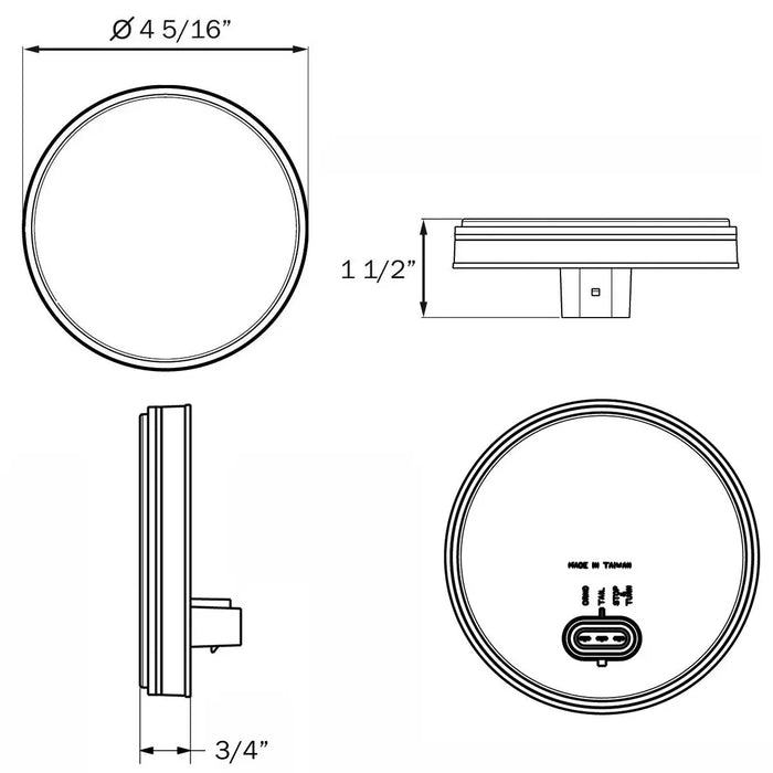 RED STOP/TURN/TAIL LIGHT STL13RMB for heavy trucks 