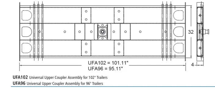 UNIV UPR COUPLER ASSY UFA102 for heavy trucks 