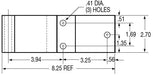 HINGE 3 HOLE DT2810919 for heavy trucks 