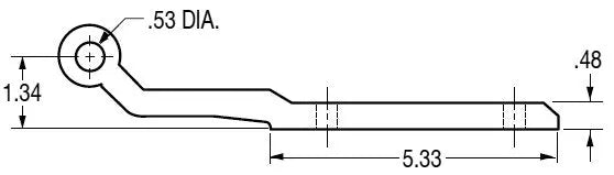 HINGE 3-HOLE ALUM MANAC FLE022-01041 for heavy trucks 