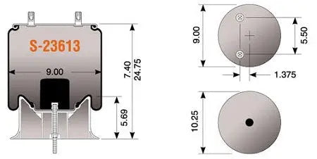 AIR SPRING HENS-23613 for heavy trucks 