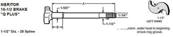 CAMSHAFT RH 1-1/2 28 SPL 24.125 Q+ BRKCS5511 for heavy trucks 