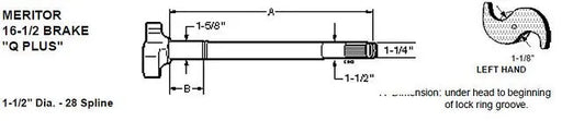 CAMSHAFT RH 1-1/2 28 SPL 24.125 Q+ BRKCS5511 for heavy trucks 