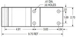 HINGE 4-HOLE ALUM DT2810093 for heavy trucks 