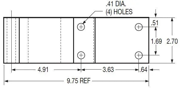 HINGE 4-HOLE ALUM DT2810093 for heavy trucks 