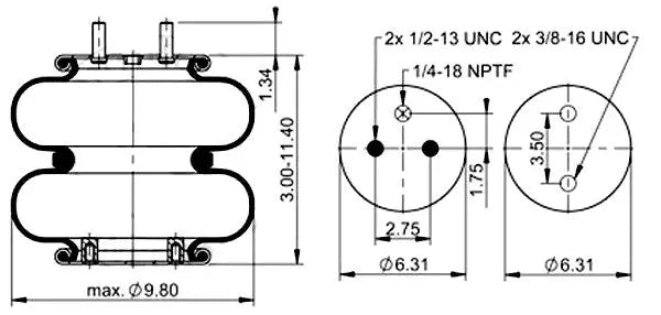 AIR SPRING HOL905-57-366 for heavy trucks 