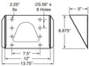 WING PLATE LEG DOUBLER BRACKET RS UT3-1103-123 for heavy trucks 