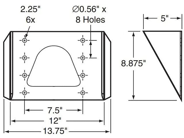 WING PLATE LEG DOUBLER BRACKET RS UT3-1103-123 for heavy trucks 