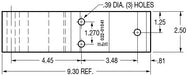 HINGE 3-HOLE ALUM MANAC FLE022-01041 for heavy trucks 