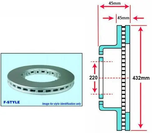 DISK ROTOR 802569 ADB22X ASATR432045000 for heavy trucks 